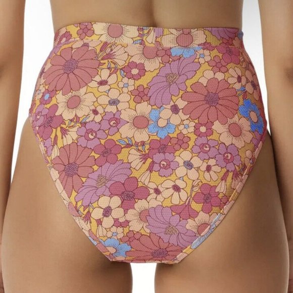 Jessica Simpson Floral Rendezvous High Waisted Swim Bottoms - Picture 6 of 7